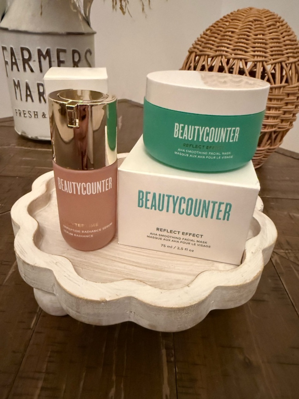 Beautycounter BUNDLE Reflect Effect Mask & TriPeptide Radiance Serum